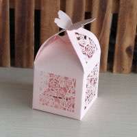 Candy Box Laser Cut Rose Pattern Butterfly Wedding Box Customized